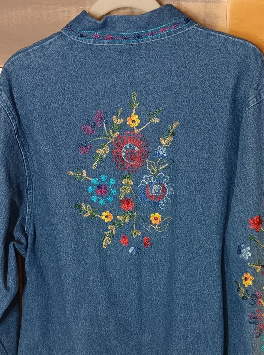 Tantrums Embroidered Denim Jacket XL Western - Picture 6 of 6